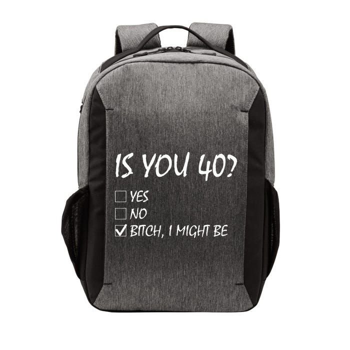 Is You 40 Funny 40th Birthday 40 Year Old Birthday Party Vector Backpack