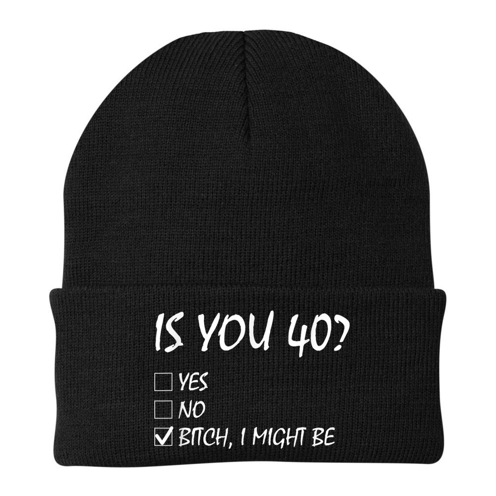 Is You 40? funny 40th Birthday, 40 Year Old, Birthday Party Beanie