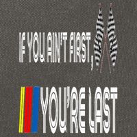 If You Ain't First You're Last Funny Motor Racer Gift Cotton Canvas Backpack