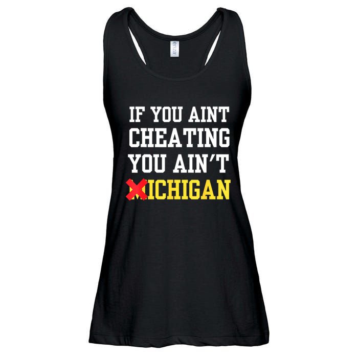 If You Aint Cheating You AinT Michigan Ladies Essential Flowy Tank