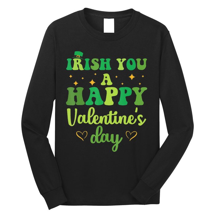 Irish You A Happy Valentine's Day Green Holiday Long Sleeve Shirt