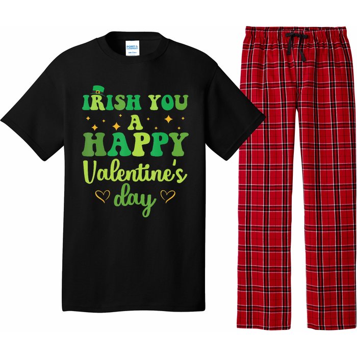 Irish You A Happy Valentine's Day Green Holiday Pajama Set