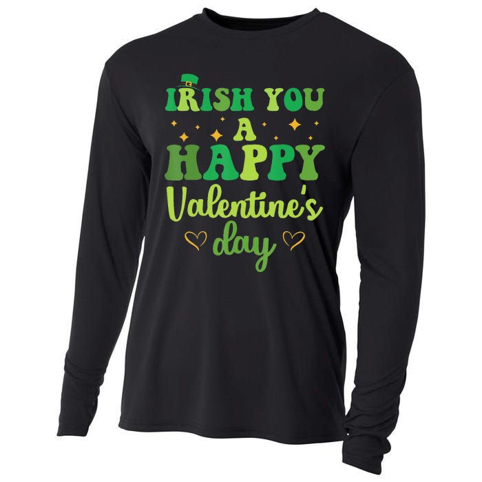 Irish You A Happy Valentine's Day Green Holiday Cooling Performance Long Sleeve Crew