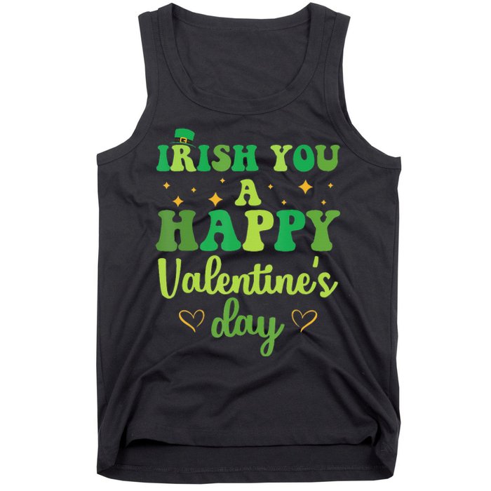 Irish You A Happy Valentine's Day Green Holiday Tank Top