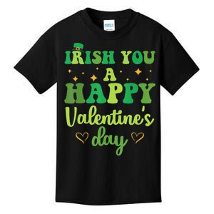 Irish You A Happy Valentine's Day Green Holiday Kids T-Shirt