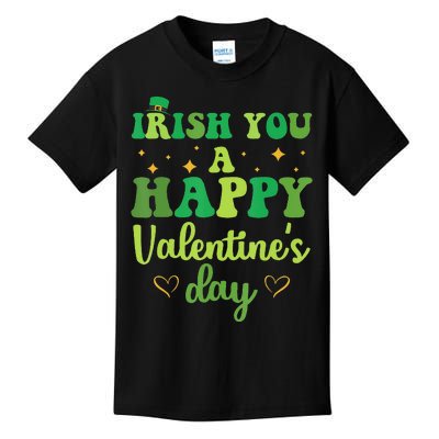 Irish You A Happy Valentine's Day Green Holiday Kids T-Shirt