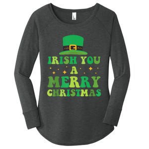 Irish You A Merry Christmas Holiday Women's Perfect Tri Tunic Long Sleeve Shirt