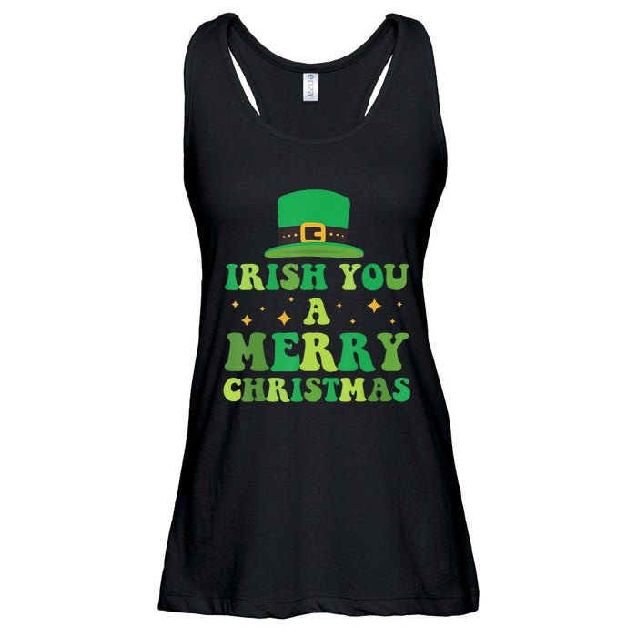 Irish You A Merry Christmas Holiday Ladies Essential Flowy Tank