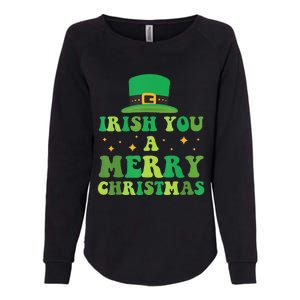 Irish You A Merry Christmas Holiday Womens California Wash Sweatshirt