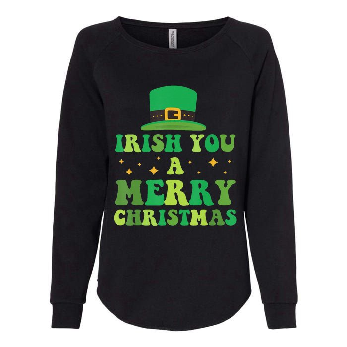 Irish You A Merry Christmas Holiday Womens California Wash Sweatshirt