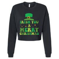 Irish You A Merry Christmas Holiday Cropped Pullover Crew