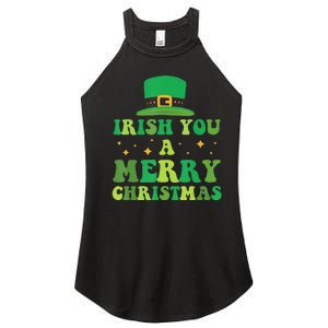 Irish You A Merry Christmas Holiday Women's Perfect Tri Rocker Tank