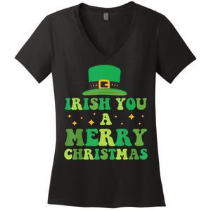 Irish You A Merry Christmas Holiday Women's V-Neck T-Shirt