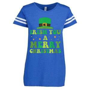 Irish You A Merry Christmas Holiday Enza Ladies Jersey Football T-Shirt