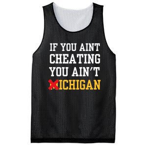 If You Aint Cheating You Aint Michigan Mesh Reversible Basketball Jersey Tank