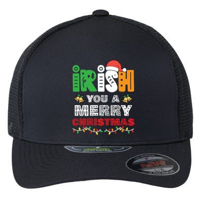 Irish You A Merry Christmas Winter Holiday Gifts Funny Xmas Long Sleeve Flexfit Unipanel Trucker Cap