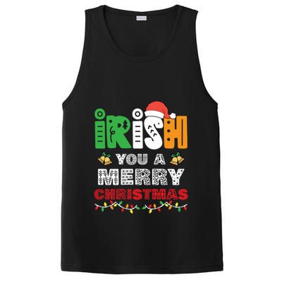 Irish You A Merry Christmas Winter Holiday Gifts Funny Xmas Long Sleeve PosiCharge Competitor Tank