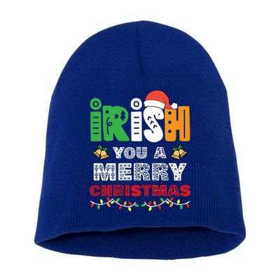 Irish You A Merry Christmas Winter Holiday Gifts Funny Xmas Long Sleeve Short Acrylic Beanie