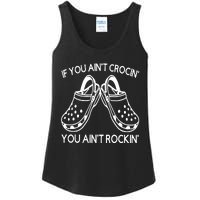 If You Aint Crocin You Aint Rockin Ladies Essential Tank