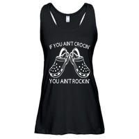 If You Aint Crocin You Aint Rockin Ladies Essential Flowy Tank