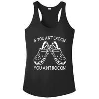 If You Aint Crocin You Aint Rockin Ladies PosiCharge Competitor Racerback Tank