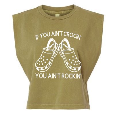 If You Aint Crocin You Aint Rockin Garment-Dyed Women's Muscle Tee