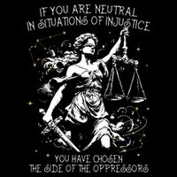 If You Are Neutral In Situations Of Injustice You Have Chosen The Side Of The Op Full-Length Apron With Pockets