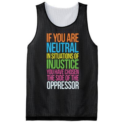 If You Are Neutral In Situations Refugee Equality Top Mesh Reversible Basketball Jersey Tank