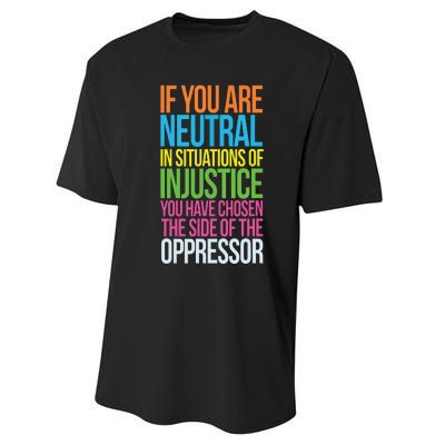 If You Are Neutral In Situations Refugee Equality Top Performance Sprint T-Shirt