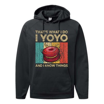 I Yoyo And I Know Things Funny Performance Fleece Hoodie