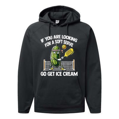 If You Are Looking For A Soft Serve Go Get Ice Cream Performance Fleece Hoodie