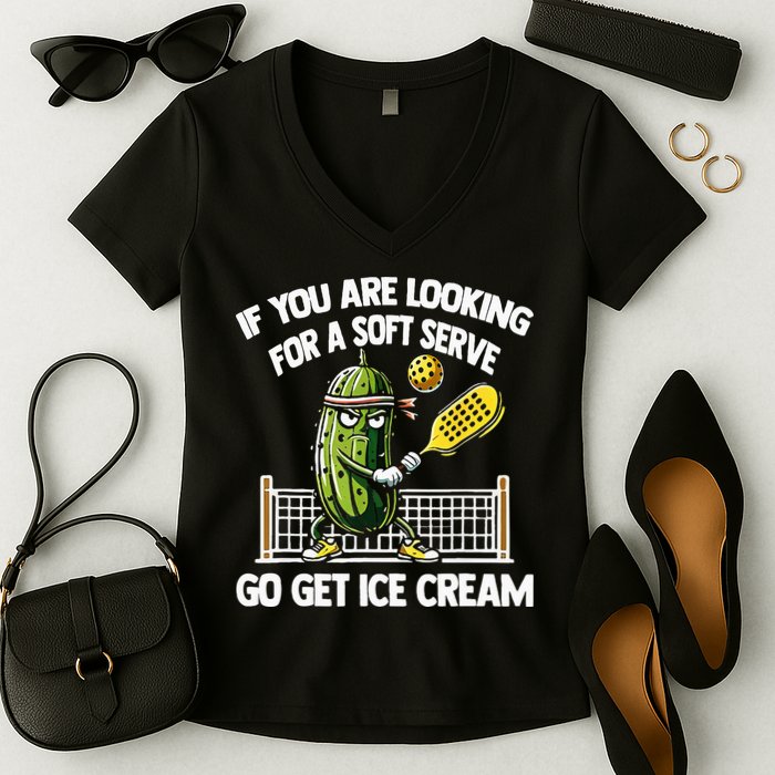 If You Are Looking For A Soft Serve Go Get Ice Cream Women's V-Neck T-Shirt