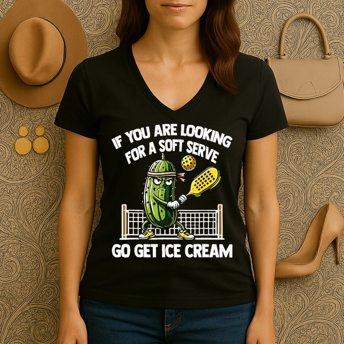 If You Are Looking For A Soft Serve Go Get Ice Cream Women's V-Neck T-Shirt