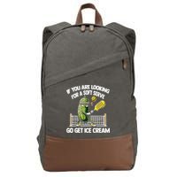 If You Are Looking For A Soft Serve Go Get Ice Cream Cotton Canvas Backpack