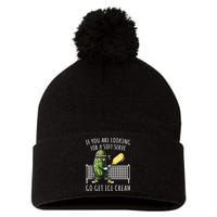 If You Are Looking For A Soft Serve Go Get Ice Cream Funny Pickleball Pom Pom 12in Knit Beanie