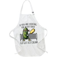 If You Are Looking For A Soft Serve Go Get Ice Cream Funny Pickleball Full-Length Apron With Pockets