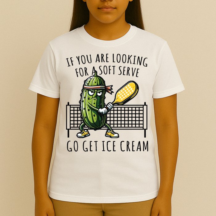 If You Are Looking For A Soft Serve Go Get Ice Cream Funny Pickleball T-Shirt