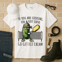 If You Are Looking For A Soft Serve Go Get Ice Cream Funny Pickleball Tall T-Shirt
