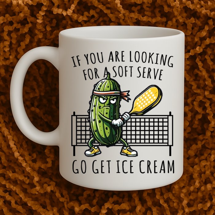 If You Are Looking For A Soft Serve Go Get Ice Cream Funny Pickleball Mug