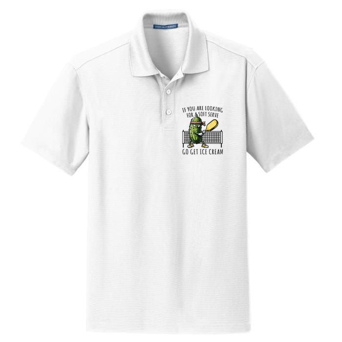If You Are Looking For A Soft Serve Go Get Ice Cream Funny Pickleball Dry Zone Grid Polo