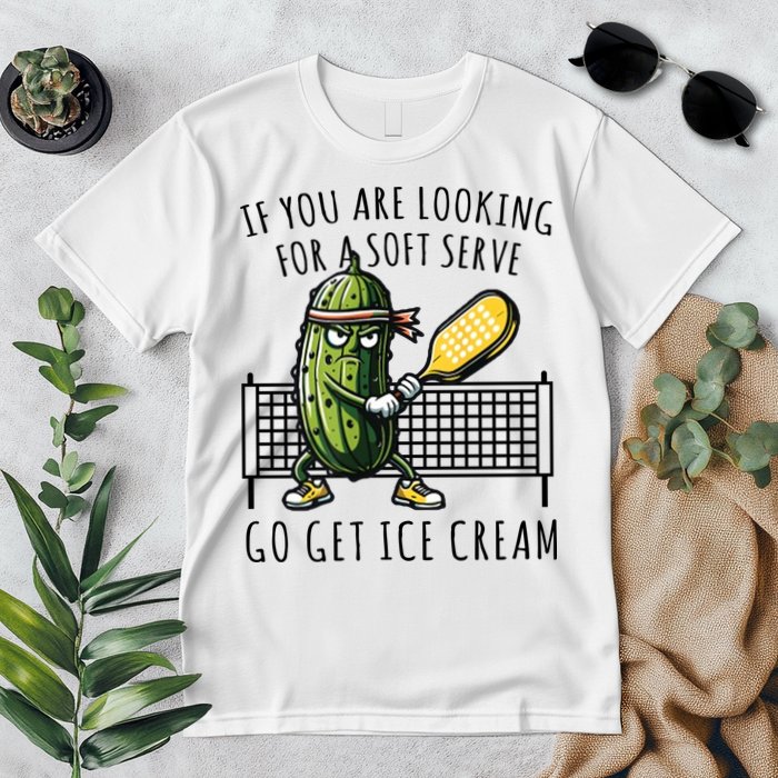 If You Are Looking For A Soft Serve Go Get Ice Cream Funny Pickleball Premium T-Shirt