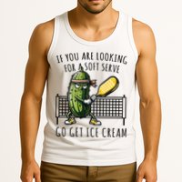If You Are Looking For A Soft Serve Go Get Ice Cream Funny Pickleball Tank Top