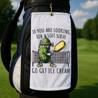 If You Are Looking For A Soft Serve Go Get Ice Cream Funny Pickleball Golf Towel