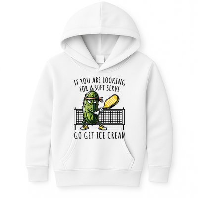 If You Are Looking For A Soft Serve Go Get Ice Cream Funny Pickleball Kids Hoodie