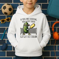 If You Are Looking For A Soft Serve Go Get Ice Cream Funny Pickleball Kids Hoodie