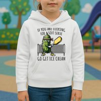 If You Are Looking For A Soft Serve Go Get Ice Cream Funny Pickleball Kids Hoodie
