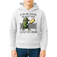 If You Are Looking For A Soft Serve Go Get Ice Cream Funny Pickleball Kids Hoodie