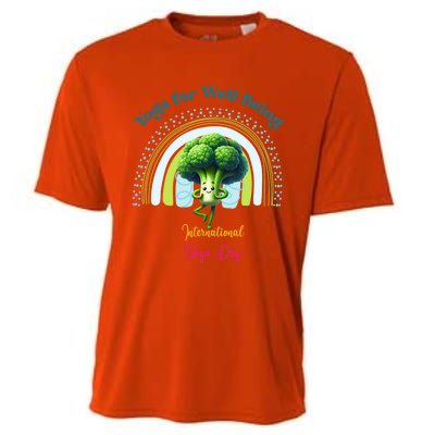 International Yoga And Eat Your Vegetables Day Huity Gift Cooling Performance Crew T-Shirt