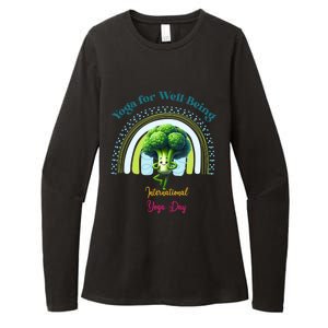 International Yoga And Eat Your Vegetables Day Huity Gift Womens CVC Long Sleeve Shirt