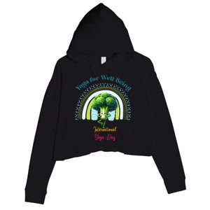 International Yoga And Eat Your Vegetables Day Huity Gift Crop Fleece Hoodie